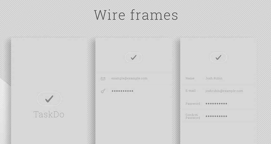 Task ToDo Wireframes